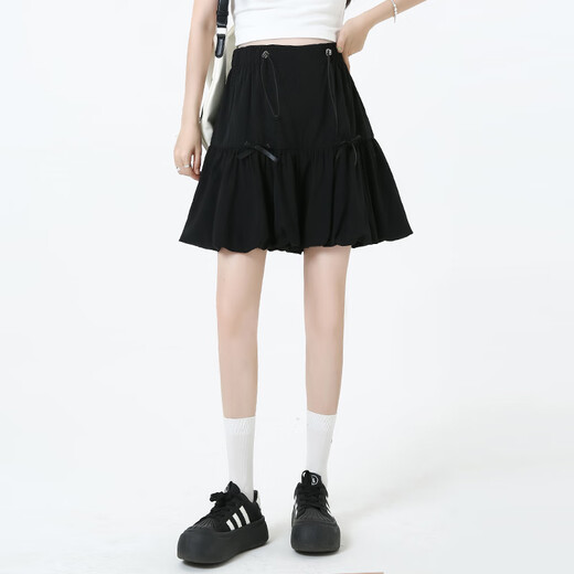 Miduli, maternity skirt, summer shorts, buds, skirts, women's belly-free small maternity suit, active black XL