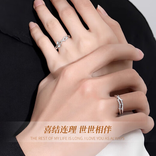 Bai Qixin couple's ring, Lian Lizhi couple's ring, open ring, advanced confession proposal gift for girlfriend and wife, couple's ring, Lian Lizhi, gift box