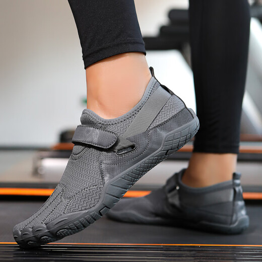 McCannon Indoor Fitness Shoes Women's Shock Absorbing Silent Rope Jumping Shoes Squat Deadlift Training Shoes Men's Soft Soled Yoga Pilates Shoes Pink 36