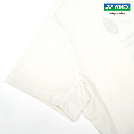 Serie de protección natural y ambiental de Yonex 25SS 16833CR/16835CR Camiseta de deportes al aire libre Hombres y mujeres 16835cr Ice Beige (Estilo de mujeres) L