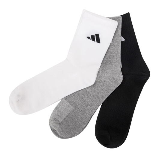 
Adidas socks for men and women 25 summer new three-pair low-top breathable basketball sports training casual socks JC9272/black white and gray/middle tube/three-pair [M]Suggested shoe size: 39-42/24-26cm