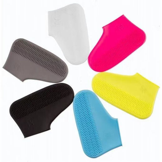 Bottes de pluie hommes et femmes chaussures de jour de pluie couvrent des chaussures de pluie épaissies de pluie épaissis en silicone