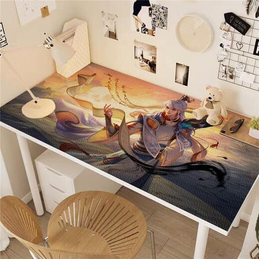 JPHZNB Maßgeschneiderte King of Glory-Ledertischmatte, waschbare Schreibtischunterlage, ölbeständige und abwischbare Computertischunterlage, verschleißfest und wasserdicht, ZDA-Leder-HH-C3881 80*50CM