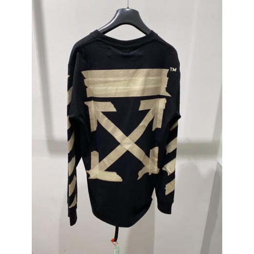 Camiseta para hombres blanquecinas OMAB001R20185002-1048 LOGO LOGO LOGO CHICE Camiseta de manga larga impresa