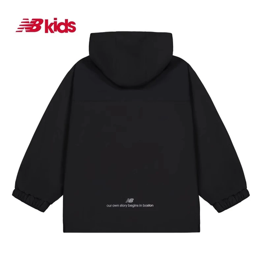 
newbalance nb children's clothing 25 years spring new style men's and women's hooded jacket adjustable windbreaker jacket 7AF12013 7AF12013-BEI khaki 160 cm