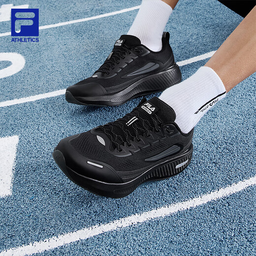 斐乐（FILA）柔云3路跑鞋男鞋2025夏季新款透气缓震运动鞋体测跑步鞋 黑-BK 41