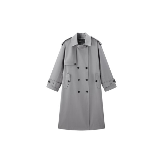 Peacebird [même style dans le centre commercial] Vêtements féminins 2025 Spring Nouveau Silhouette Windbreaker Silhouette A1Bef1396 Gray L 165