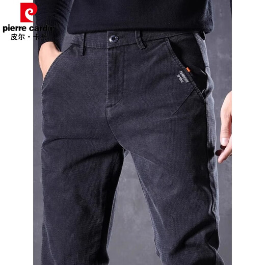 Pierre Cardin Autumn Casual Pants Men sueltos Sports Sports Sports 2025 Primavera y otoño NUEVA MARCHA TRENDIA NEGRO Pantalones Men 653 Negro 28