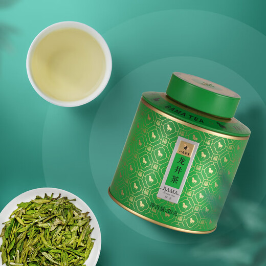 八马茶业绿茶 百福龙井茶特级50g 2025年罐装 茶叶自己喝