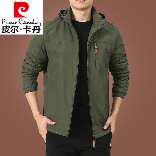 皮尔卡丹（pierre cardin）户外男士外套秋冬季2025新款中年男装秋装上衣服加绒夹克男春秋厚 9898黑色 款 加绒 M