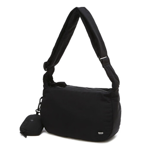 哈吉斯（HAZZYS）时尚包包春夏潮流休闲斜挎包街头风单肩包男 黑色