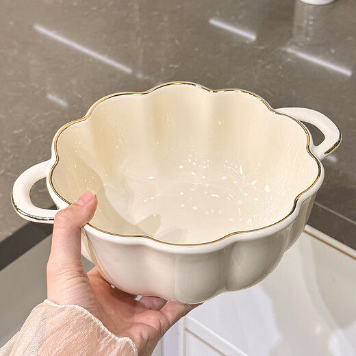 胖東来品质特别好看的盘子家用2025新款陶瓷炒菜盘碗盘套装感餐具 描金盘子8.5寸4个装【1389】釉下