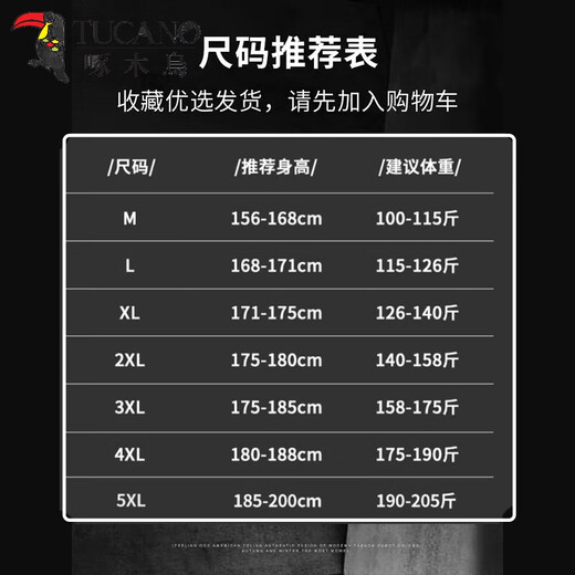 Woodpecker Jacket Men's Jacket Autumn and Winter Clothes Men's Velvet Thickened Trendy Hooded Top Men's Coat Jacket 1943 Black XL (126-140Jin Jin equals 0.5kg)