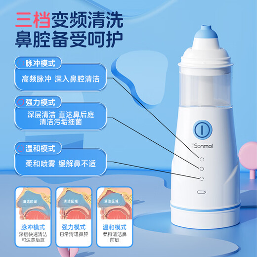 Sonmol Nasal Irrigator Children's Electric Spray Physiological Sea Salt Water Atomized Rhinitis Nasal Irrigator MFNI-03EB