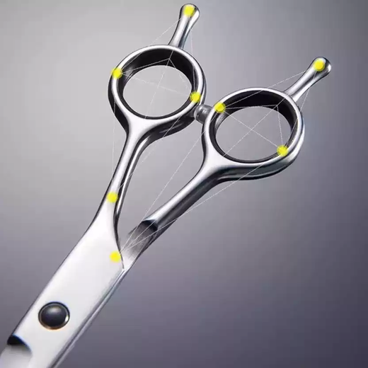 HELLOLEIBOO pet scissors, special scissors for dog hair cutting, pet grooming professional trimming curved scissors for cutting dog hair, all-steel tooth scissors