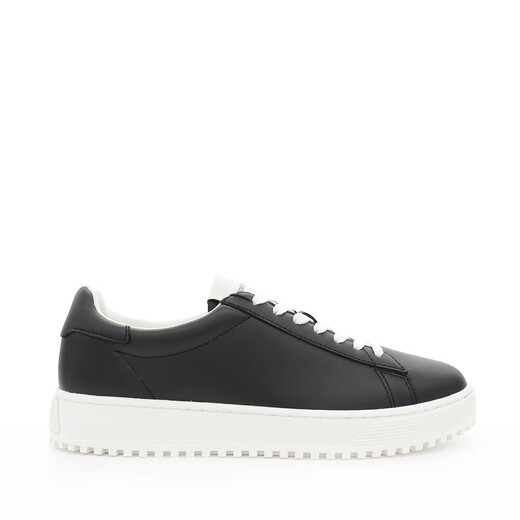 ARMANI/Armani EA Men's fashionable and versatile white shoes low top genuine leather casual shoes X4X690 XF846 Black 2 42.5