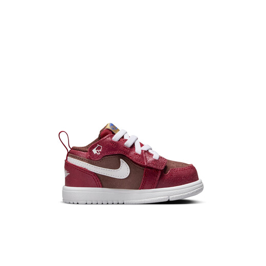 耐克（NIKE）Jordan官方耐克乔丹男女童婴童运动鞋宝宝低帮皮面魔术贴HF3203 200小马棕/白/校园红/金属金/游戏宝蓝/椰奶色 26