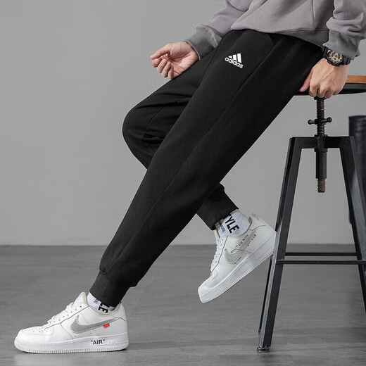 阿迪达斯 （adidas）官网官方男裤子 25秋季新款运动裤跑步训练健身裤子棉质透气宽 GK9226 S 175