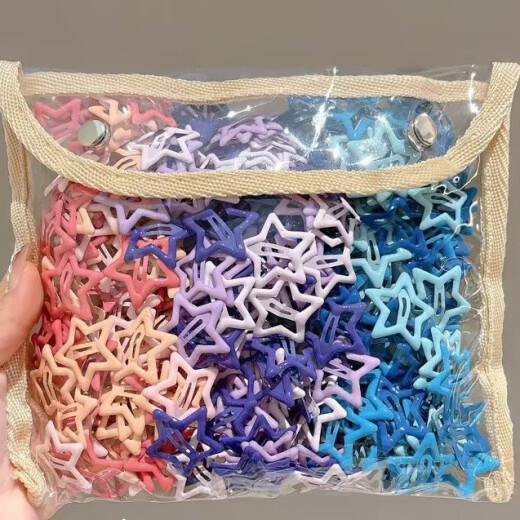 Beiyipin Dopamin Farbe Pentagramm Haarclip Frauen Seite Bang Haarkarte Kinder Süße Stirn Haar BB Clip Kopfschmuck