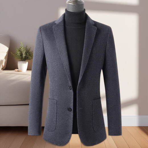 MAGIOPY luxury high-end brand men's suit men's 2025 new spring wool casual small suit business jacket men's Navy blue XL 142-158Jin[Jin equals 0.5 kg]