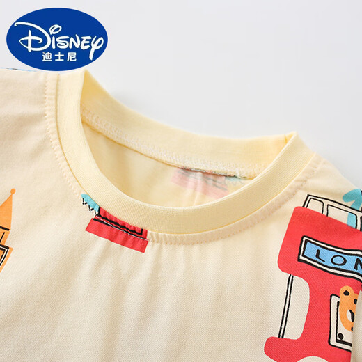 迪士尼（Disney）malwee儿童T恤衫夏装新款欧美童装纯棉印花圆领短袖宝宝上衣 9277 90 cm