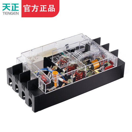 Tianzheng Elektrischer Fehlerstromschutzschalter mit transparentem Kunststoffgehäuse, dreiphasiger vieradriger 380-V-Luftschalter mit Leckageschutz DZ 2901T (2P) 25A