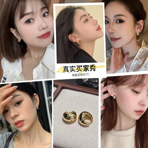 DAISY DREAM925 Silver Needle Circle Water Drop Earrings Women's High-end Unique Earrings 2025 New Hot Style Earrings Earrings Gold Small Water Drop Earrings S925 Silver Needle