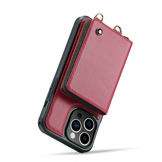 
Huaqiangbei Digital is suitable for Apple 14 mobile phone case 15 bracket lanyard wallet iphone16ProMax card change card bag 13 leather black iPhone16plus