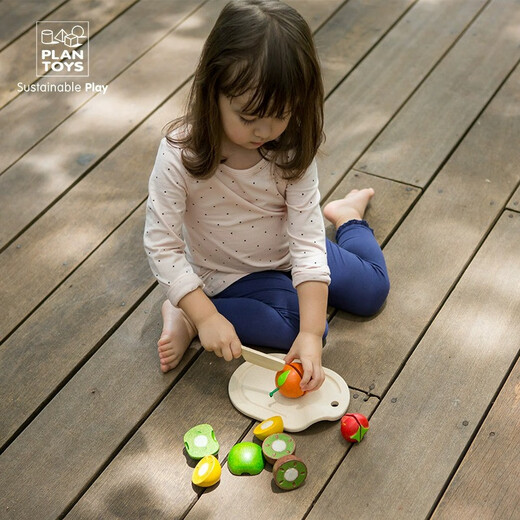 Plantoys Schnitt Lecut Fruit Kinderspielzeug Holzküche Baby Spielzeug Klettverteidiger 3600 Schnitt Lecut Fruit