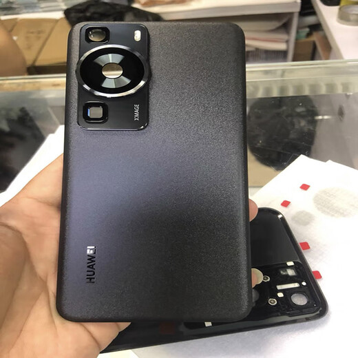 适用华为P60原装拆机后盖P60pro原厂玻璃电池盖P60Art手机外壳 P60羽砂黑99新原装后盖