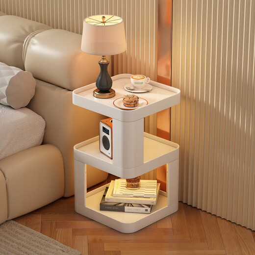 Anya bedside table creative small apartment replacement shelf simple living room sofa bedroom bedside table white