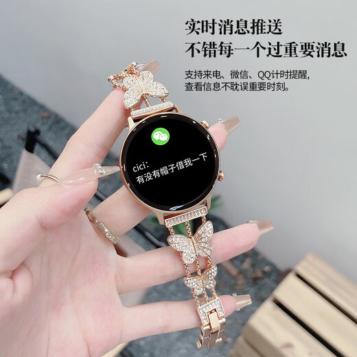 Smartphone 2025 New Watch GT5 Smart Watch para mujeres llamando a la pulsación de la presión arterial Pulsera deportiva Hebilla de plegado magnético - Gris claro