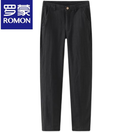 Lomon linen pants men's 2025 summer new loose versatile trousers, thin linen breathable straight casual pants, khaki [high quality] 33
