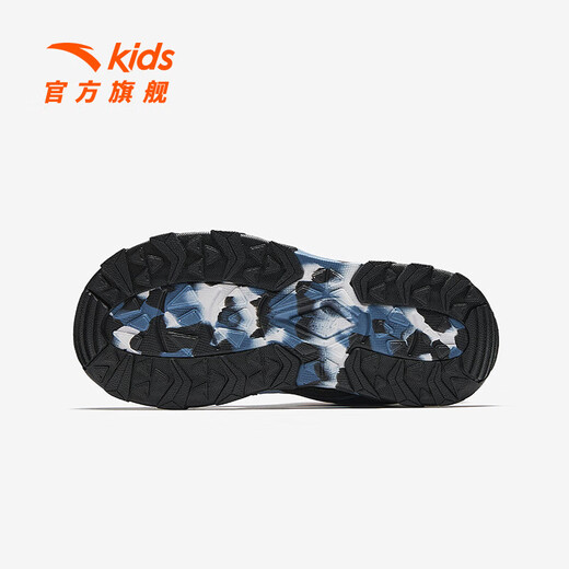 ANTA Children's Sandals Men's Big Children's Shoes 2025 Summer New Knob Buckle Outdoor Baotou Anti-Slip Beach Shoes Dusty Blue/Black-1 39