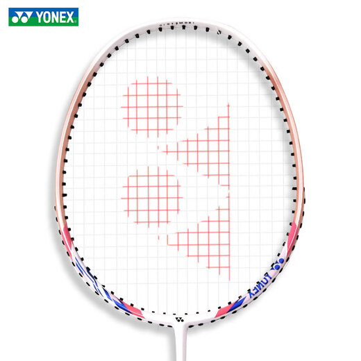 
Yonex Badminton Racket Single-Shot Carbon Mid-Stick Competition Beginner NR7000i White Pink With Wired Hand Glue