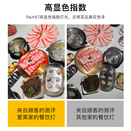益优亮sikiral火锅店射灯灯泡螺口e27餐饮聚光P20高显2700K餐厅led射灯 5W3000K高显Ra9738