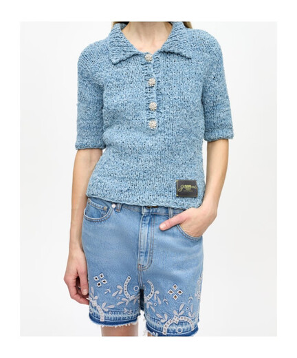 Ganni 25SS Logo Pull Couleur des femmes K2449 20 S
