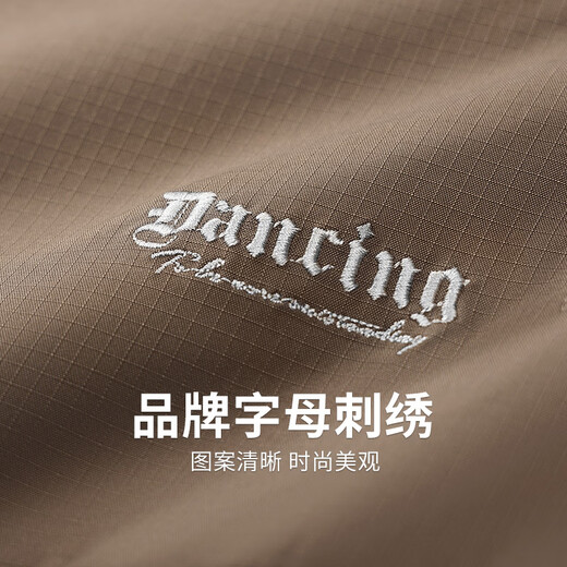 Dances with Wolves Embroidered Lapel Jacket Men's 2025 Autumn New Commuting Style Fashion Jacket Windproof Men's Jacket 1007 Dark Apricot 702 L (175)