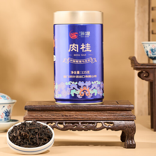 中茶海堤 老枞水仙肉桂大红袍茶叶岩茶福建乌龙茶自饮茶 【高香足火】肉桂125g*1罐
