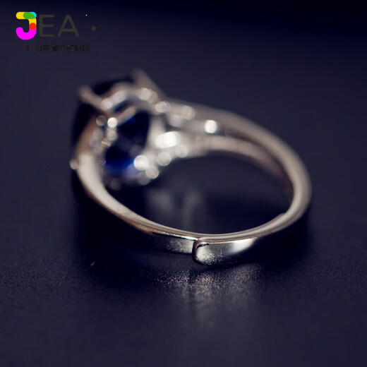 Jea.Pie boutique 2025 new tanzanite ring 925 silver herringbone style natural l tanzanite sapphire women's silver main stone 8X10mm live ring