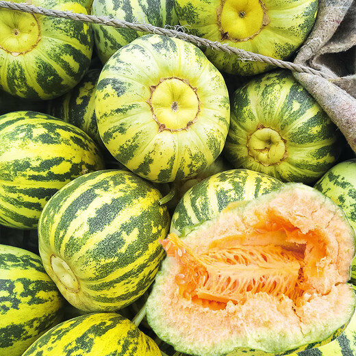 Beishu Melon Seeds Emerald Rock Sugar Seeds Croissant Honey White Sand Honey Spring Cantaloupe Seeds Beishu Melon Seeds 150 capsules 2 bags