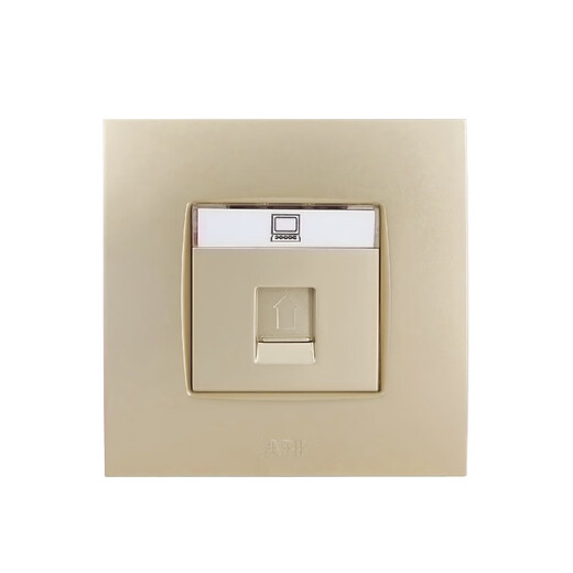 ABB switch socket panel steel frame is made of Yipiao Gold one-open two-open light three-hole 16A household package two-open single control AU10253-PG