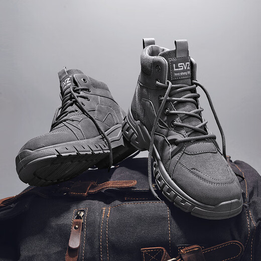 Western Region Kamel Martin Boots Herrenschuhe Spring High-Top Britisch-Stil Mittelbekleidung Stiefel Outdoor Mountainering Labour Protection Desert Battle Boots Sommer Khaki Upgrade Modell 39