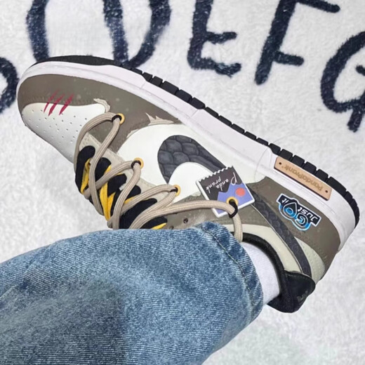 
Nike (NIKE) sneakers custom Dunk Low Panda Prank Jungle Travel Crossing and Overcoming Thorns Low Top Shoes DD1391-100 Customized No Return or Exchange 35.5