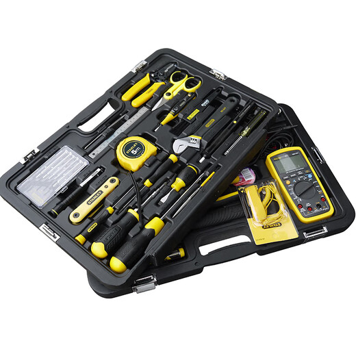 Stanley (STANLEY) household tool box telecommunications tool set manual home electrician telecommunications repair tool set multimeter wire stripper 61-piece set 89-885-23C