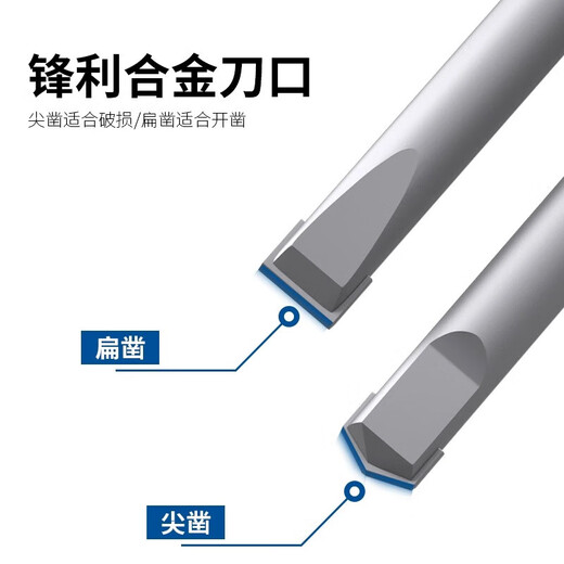 Fang Dawang wall shovel electric hammer 10 drill bits 12 square impact alloy chisel head concrete point flat chisel Fang Dawang alloy 12*150 flat head 10 pieces