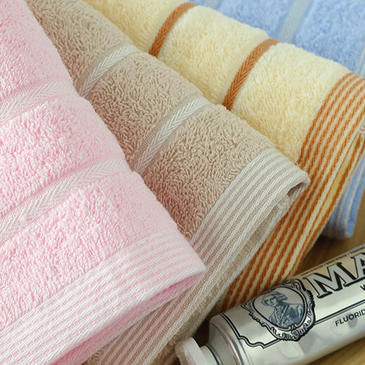 
Grace 3 towels pure cotton face wash towels thickened face wipes water absorbent towel set bathing Class A large towel 7375 meters camel powder - 3 pieces