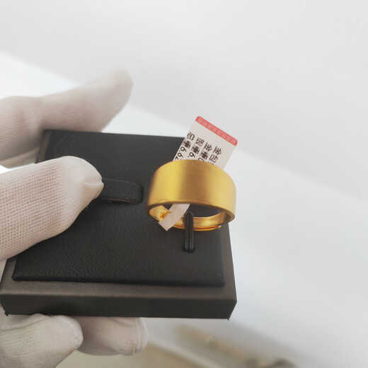 Chuxiao gold-plated silver ring, various styles of men's ring square ring, pure gold-plated silver ring, live closed ring, bright ring