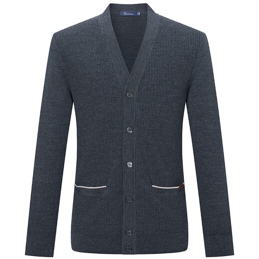 CAMICISSIMA autumn and winter warm wool sweater gray men's wool cardigan gray one size 52