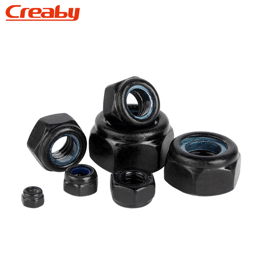 Creaby304 stainless steel hexagonal lock nut 201 lock nut 316 lock nut anti-loosening nut 304 material M8 (10 pieces)